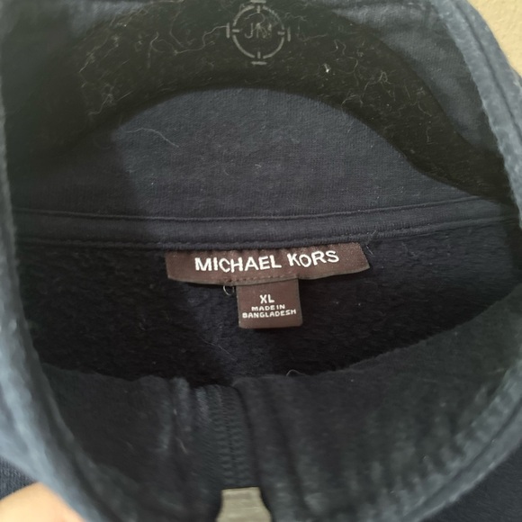 Michael Kors 81 Navy 1/2 Zip-Up Pull-Over Sweater - Picture 4 of 8